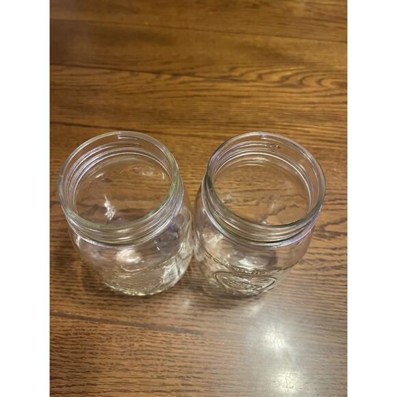 Lot Of 2 Golden Harvest Mason Jars Pint Drinking Jars Cottagecore Decor - Picture 2 of 5